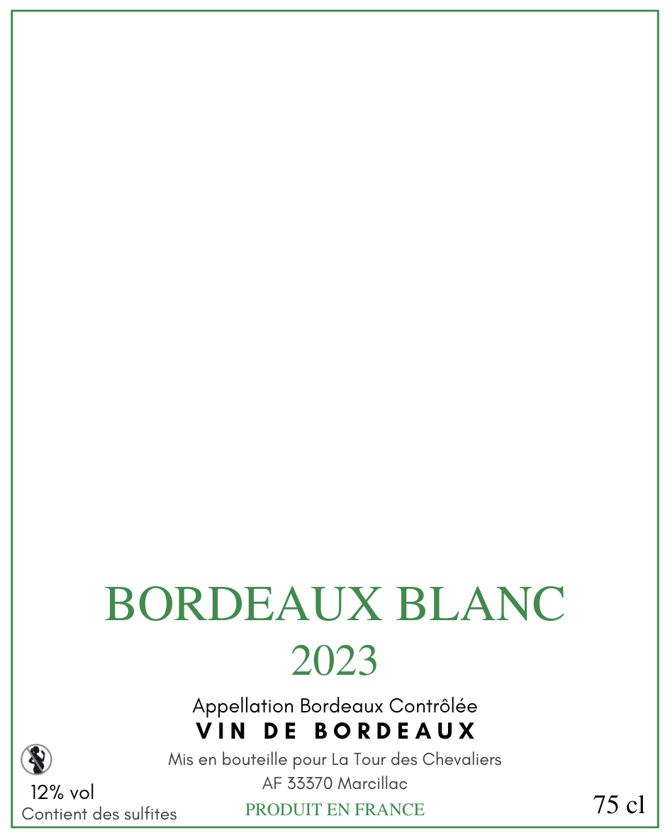 Bordeaux Blanc 2023 — étiquette de base