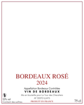 Bordeaux Rosé 2024 — étiquette de base