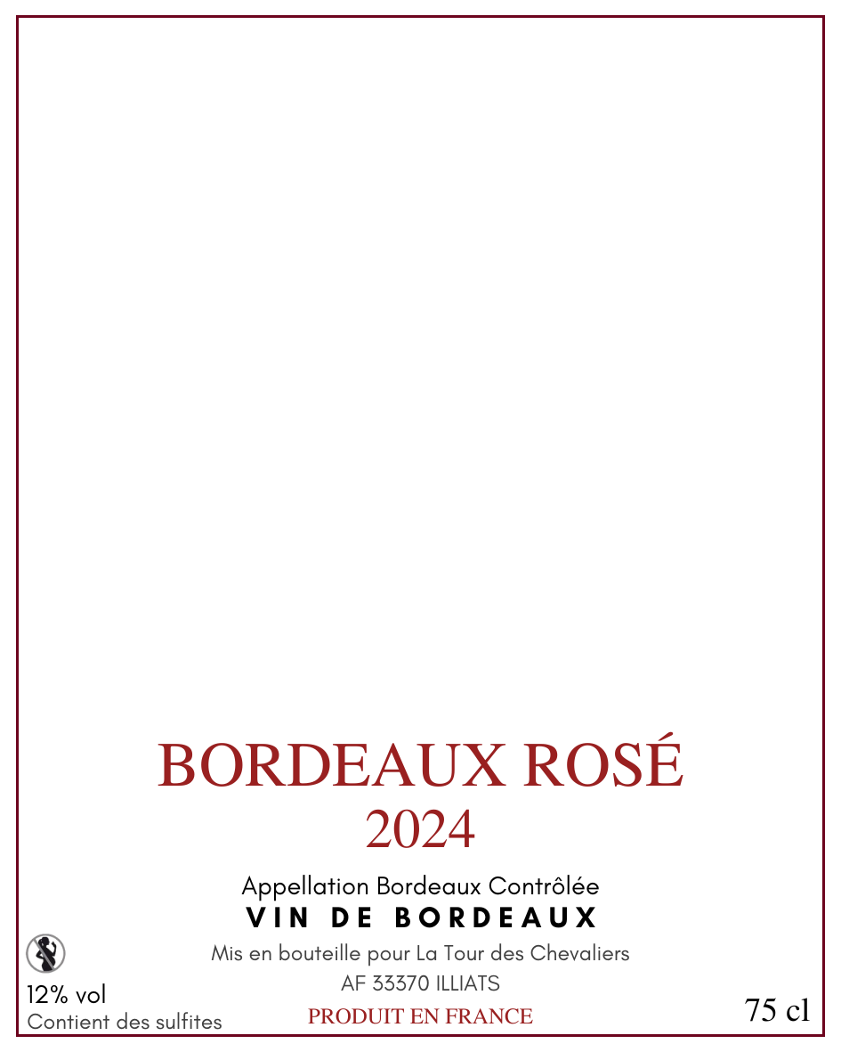 Bordeaux Rosé 2024 — étiquette de base