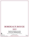 Bordeaux Rouge 2022 — étiquette de base