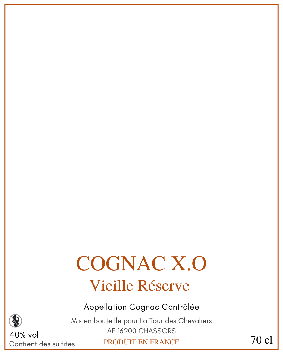 Cognac X.O — étiquette de base