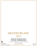 Graves Blanc 2021 — étiquette de base