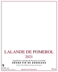 Lalande de Pomerol Rouge 2021 — étiquette de base