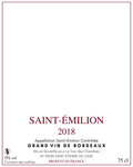 Saint Émilion Rouge 2018 — étiquette de base