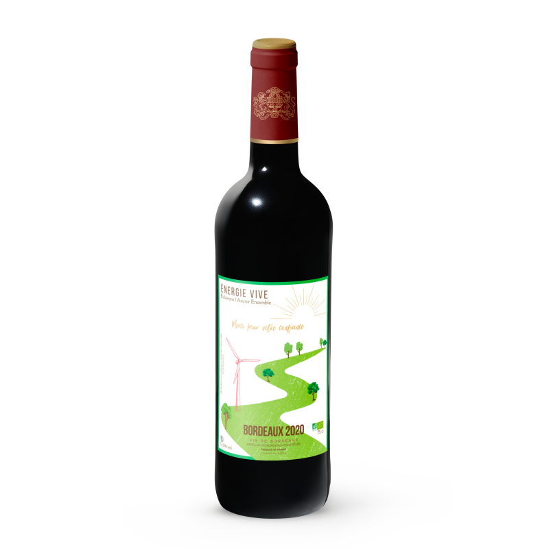 Bouteille de Bordeaux Bio Rouge 2021
